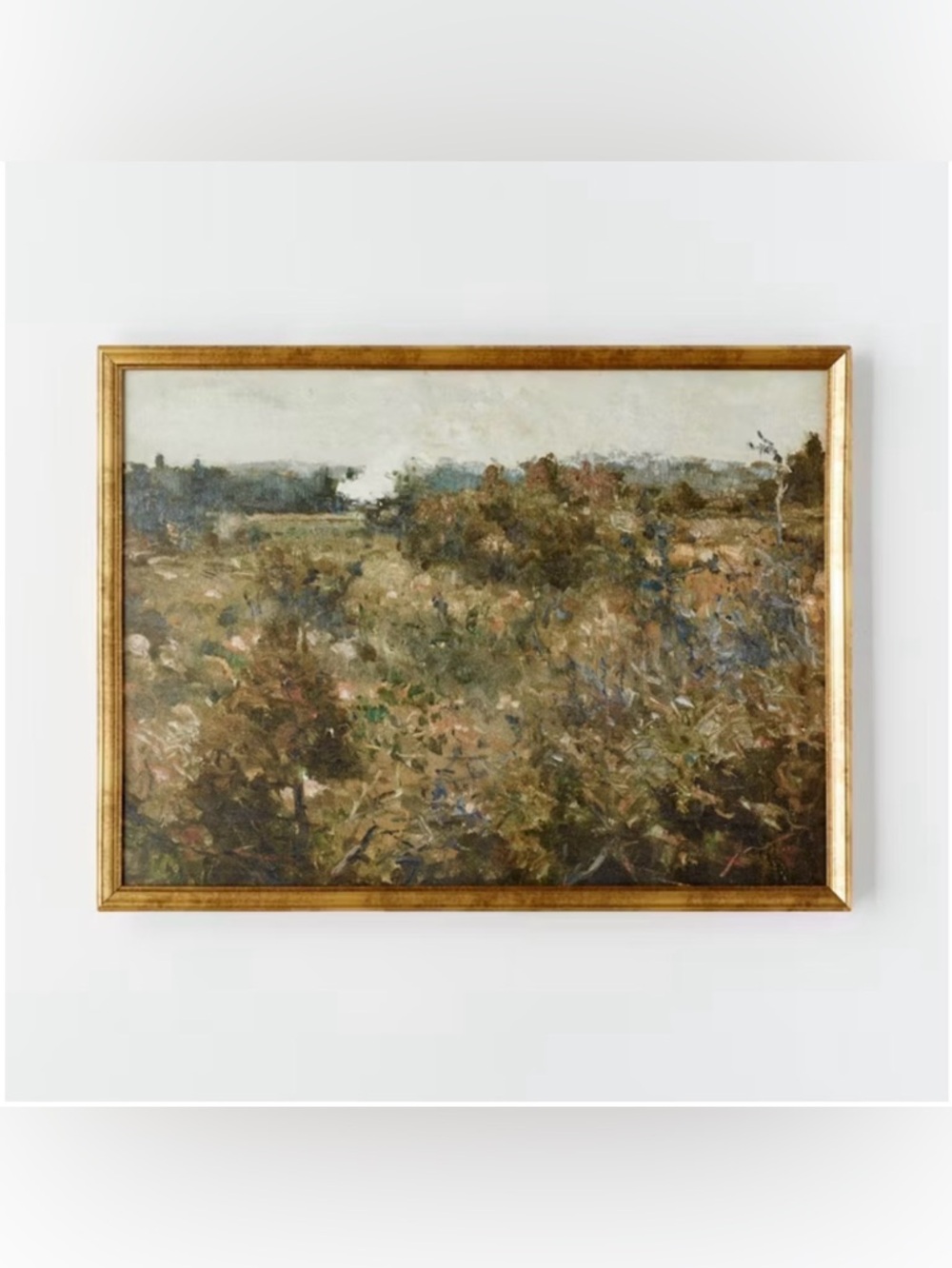 Threshold Earthscape Meadow Painting in Brown, Green, Blue